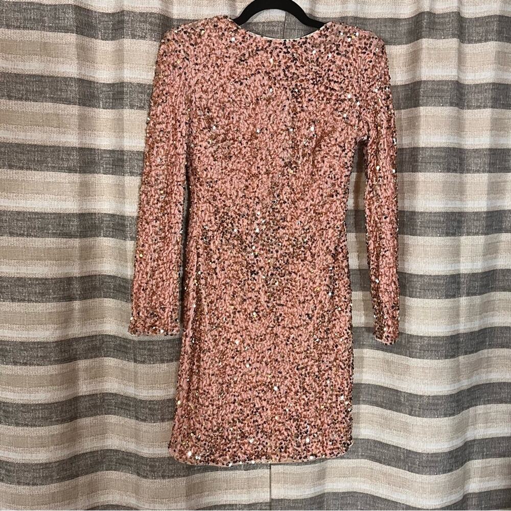 Love‎ & Lemonade Pink Sequin Dress Size Large